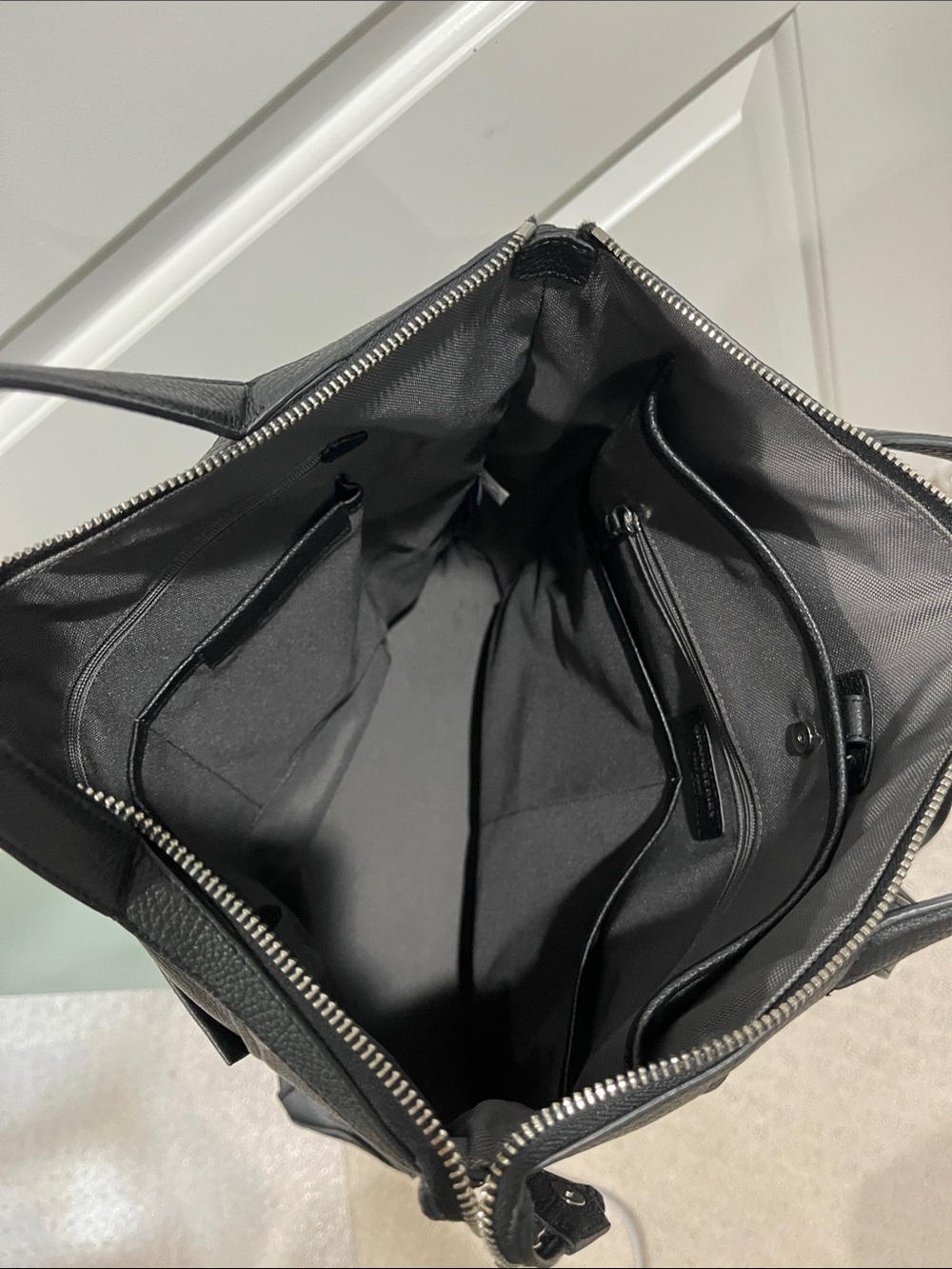 Cole Haan Grand Series convertible black leather backpack - Picture 3 of 5